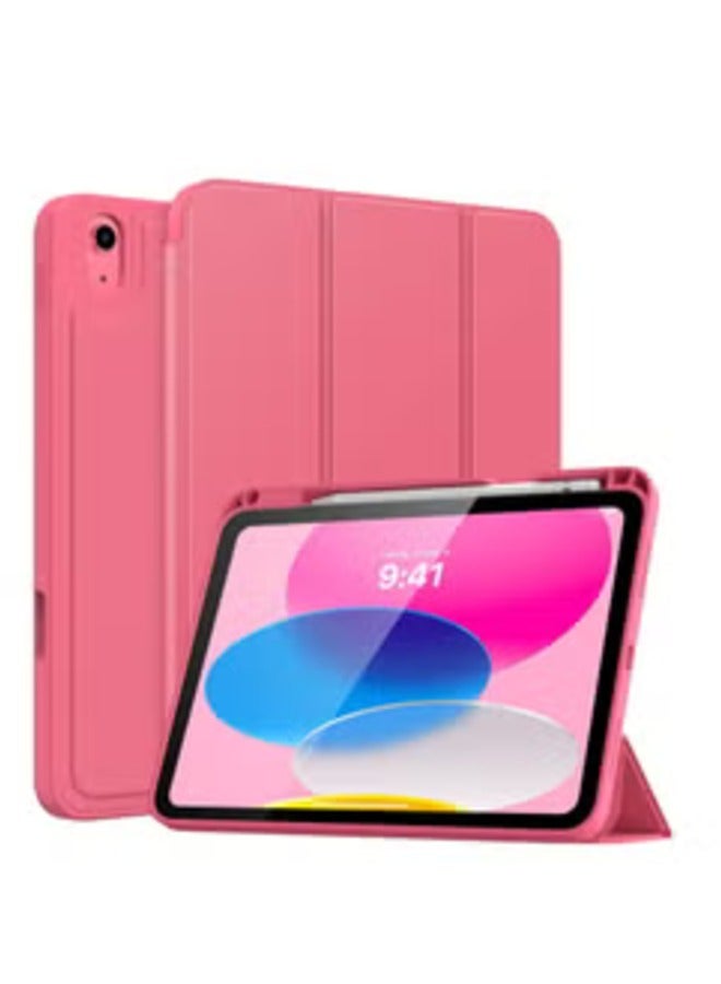 ELTRAZONE Soft TPU Pink Trifold Smart Cover for iPad Air 13" (M2) 2024 – Auto Wake/Sleep and Pencil Holder - Image 1