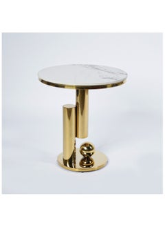 AWD Luxury Style Round Oval Coffee Table Combination in Slate Marble Top, Stainless Steel Center Coffee Table, High End Living room Table, Houshold Home Decoration Centerpiece.  - Image 5