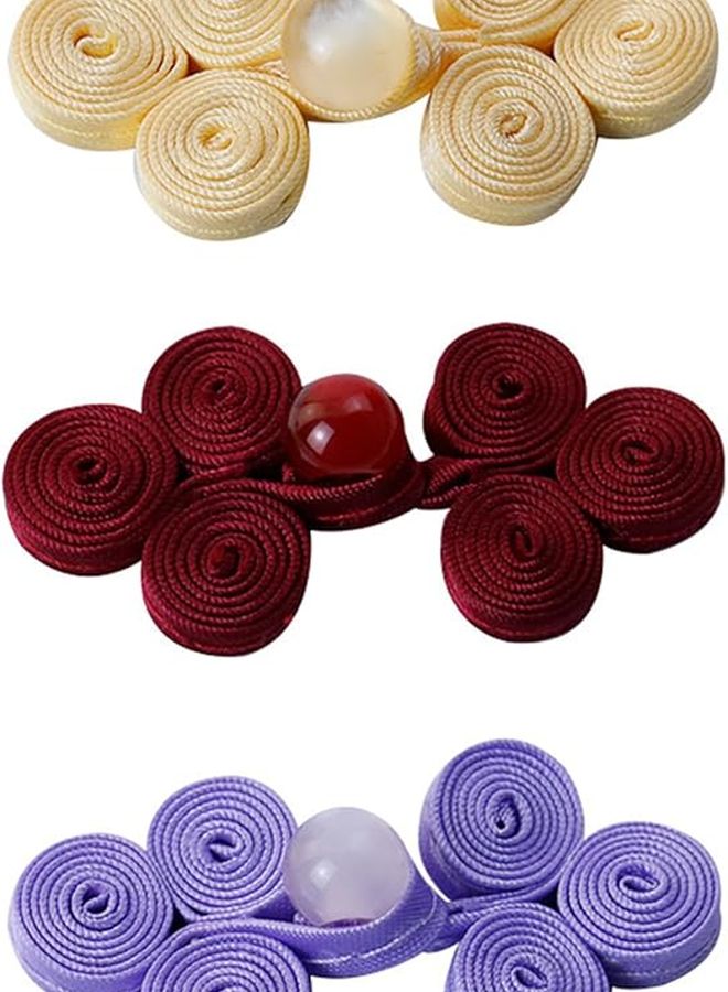 10 Pairs Red Hand Sewing Fasteners Cheongsam Knot Buttons Traditional Chinese Costume Accessory - Image 4