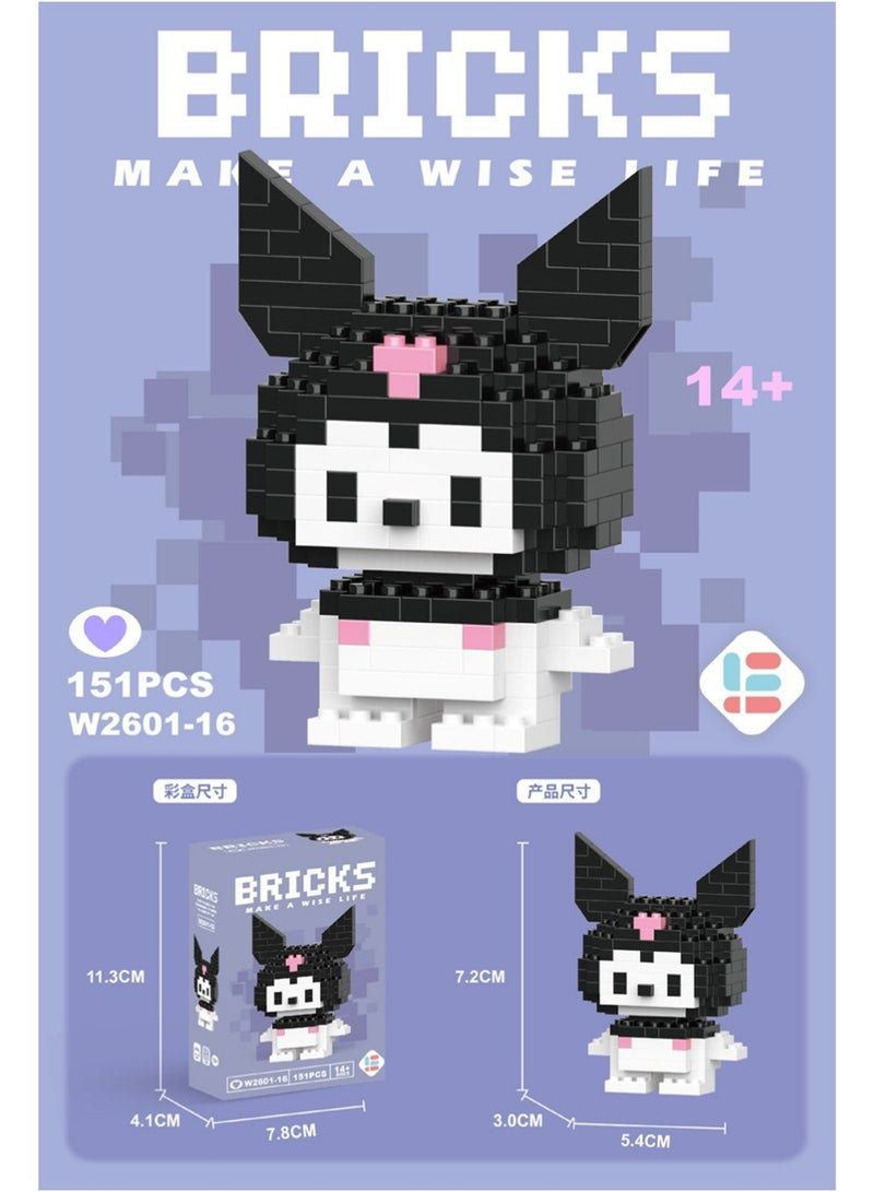 Bricks Micro Mini Building Blocks Anime Character Set (500+ Pieces), Ages +14, Toys Gifts for Kids and Adults (3 Pack) - Image 2