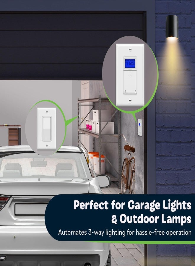 TOPGREENER Digital Astronomic Timer Switch, 7-Day Programmable Sunrise Sunset Timer for Lights, Fans, & Motors, Single-Pole or 3-Way, Neutral Wire Required, UL Listed, TGT01-HN-W, White - Image 2