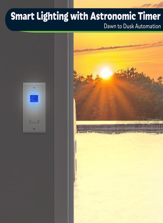 TOPGREENER Digital Astronomic Timer Switch, 7-Day Programmable Sunrise Sunset Timer for Lights, Fans, & Motors, Single-Pole or 3-Way, Neutral Wire Required, UL Listed, TGT01-HN-W, White - Image 4