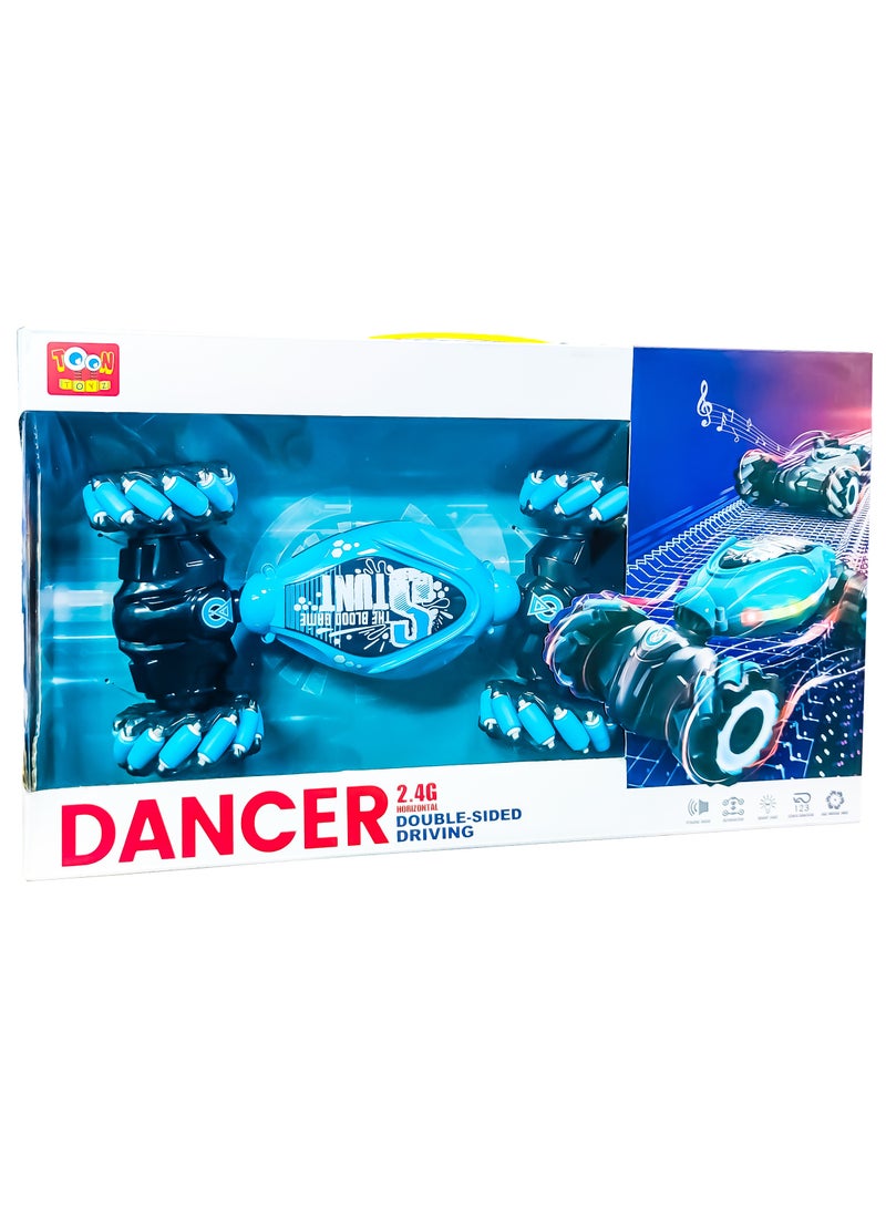 TOON TOYZ Remote Control Stunt Car, 2.4GHz 4WD, 360° Rotation, Double-Sided Driving, Drift Mode, Lights & Music - Image 2