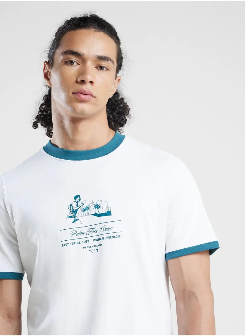 PUMA Palm Tree Ringer T-Shirt