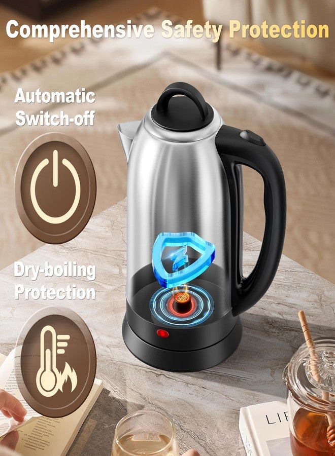 Topwit 2.5L Large Electric Kettle, BPA Free Stainless Steel Water Boiler & Heater, Fast Boil Electric Tea Kettle, Hot Water Kettle Electric with Auto Shut-Off & Boil-Dry Protection for Family - Image 3