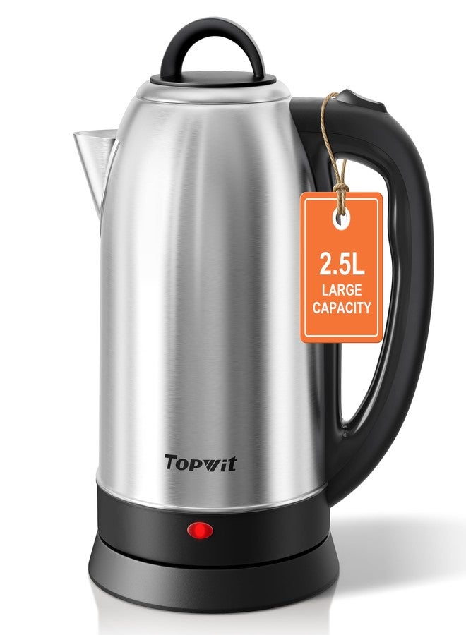 Topwit 2.5L Large Electric Kettle, BPA Free Stainless Steel Water Boiler & Heater, Fast Boil Electric Tea Kettle, Hot Water Kettle Electric with Auto Shut-Off & Boil-Dry Protection for Family - Image 1