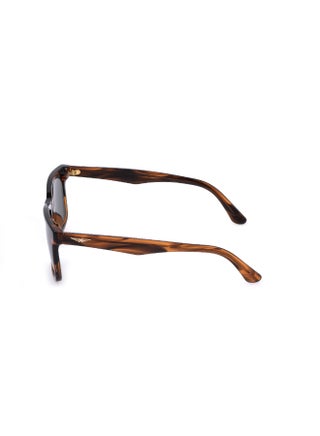 Police Square Full-Rim Sunglasses ORIGINS LITE 30 SPLP21M Brown Frame, green Lenses - view 3
