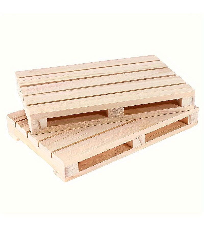 Two Mini Pallets for Forklift 110 Realistic Model Climbing Vehicle Scene Props - Image 1