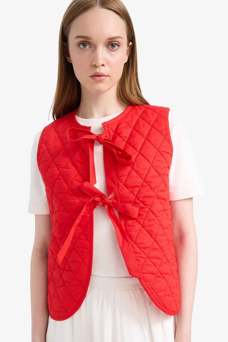 ديفاكتو Crew Neck Tied Cotton Vest