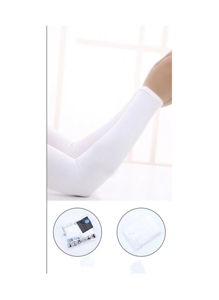 Generic one Pair of Arm Cover Sleeves Unisex UV Protection Sleeves Cooling Sun Protection Arm Sleeves Sports Athletic Sleeves for Basketball Running Cycling Golfing  - Image 4