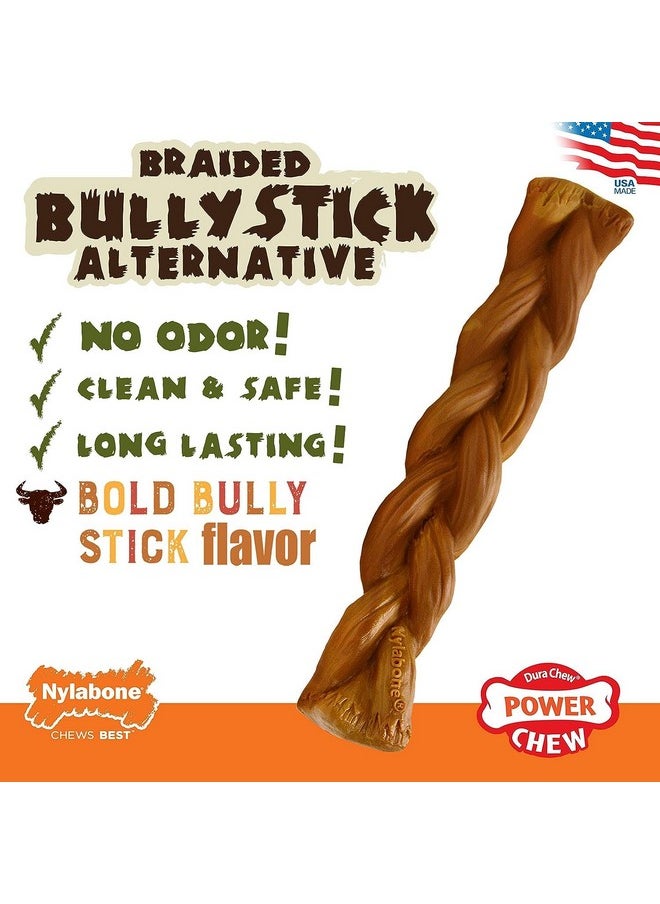 Nylabone 2 Pack Of Power Chew Extreme Chewing Braided Bully Stick Alternative Dog Toys, Giant, Made In The Usa2  - Image 2