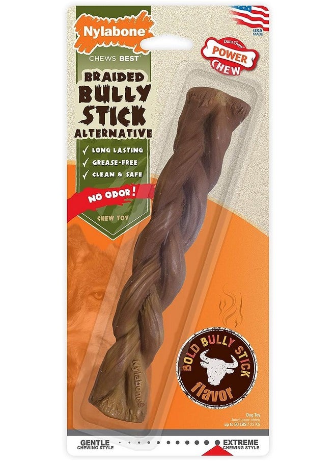 Nylabone 2 Pack Of Power Chew Extreme Chewing Braided Bully Stick Alternative Dog Toys, Giant, Made In The Usa2  - Image 1