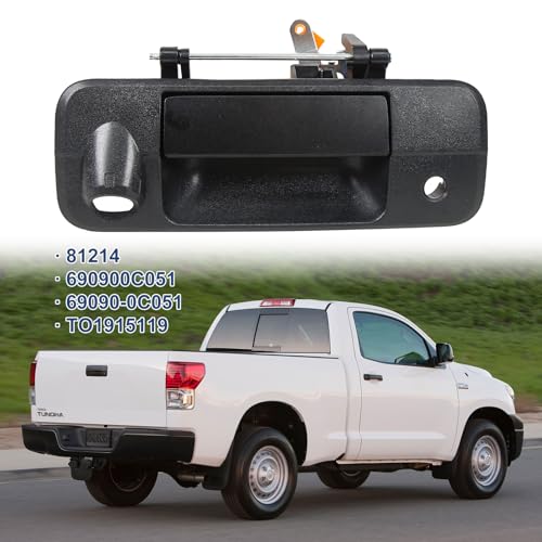 Wuidail Upgraded Metal Tailgate Handle with Keyhole for 2007-2013 Toyota Tundra, Liftgate Latch Handle Replaces# 69090-0C051, 690900C051, 81214, TO1915119 - Image 4