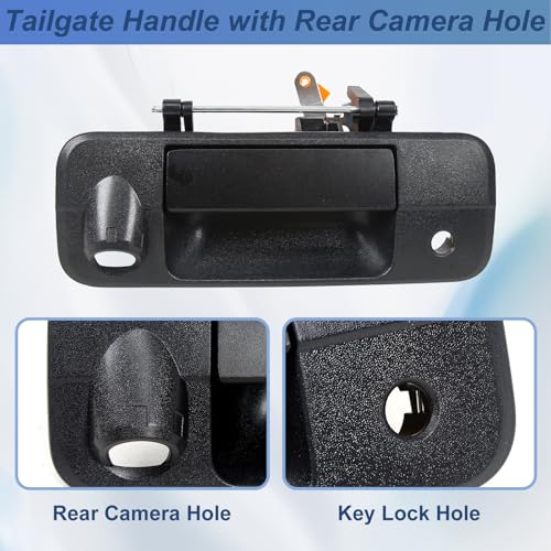 Wuidail Upgraded Metal Tailgate Handle with Keyhole for 2007-2013 Toyota Tundra, Liftgate Latch Handle Replaces# 69090-0C051, 690900C051, 81214, TO1915119 - Image 5