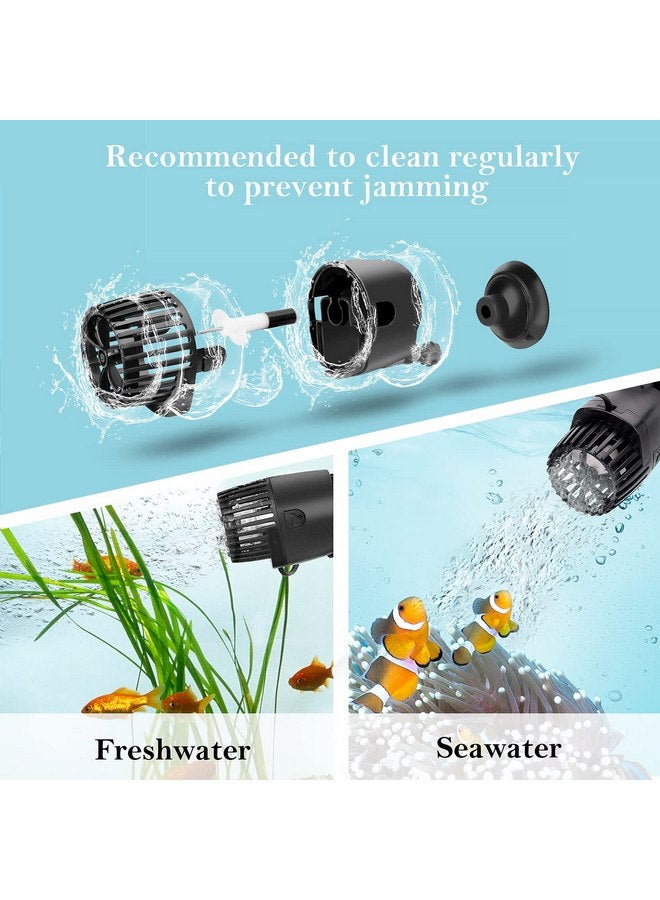 AQQA Aquarium Wave Maker,3W/5W/10W/15W Suction Cup Fish Tank Single Powerhead Pump，110V/60Hz Ultra Quiet Submersible Circulation Pump,360°Adjustable For Freshwater Saltwater Black - Image 5