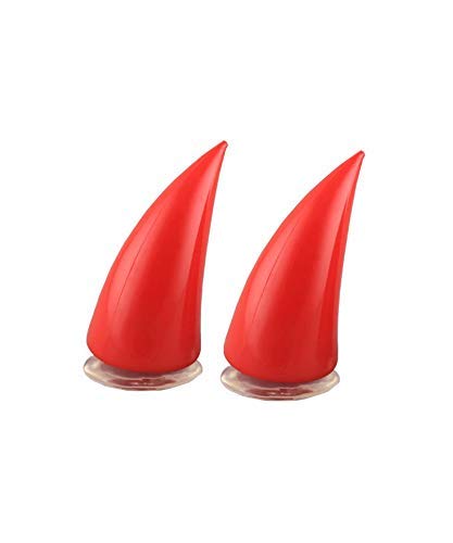 SELVIKE Devil's Helmet Horn with Suction Rubber Pad for All Bikes and Motorcycles (Pack of 2) (RED) - Image 2