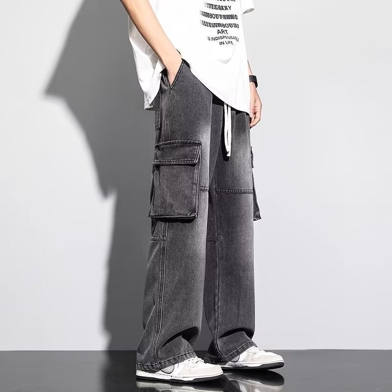 Unisex Classic Denim Jeans Loose Fit Daily Outdoor Wear - Image 4