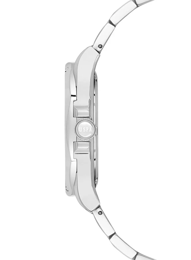U.S. Polo Assn. Fundamental Stainless Steel Bracelet Quartz Analog Watch for Men, 41mm
