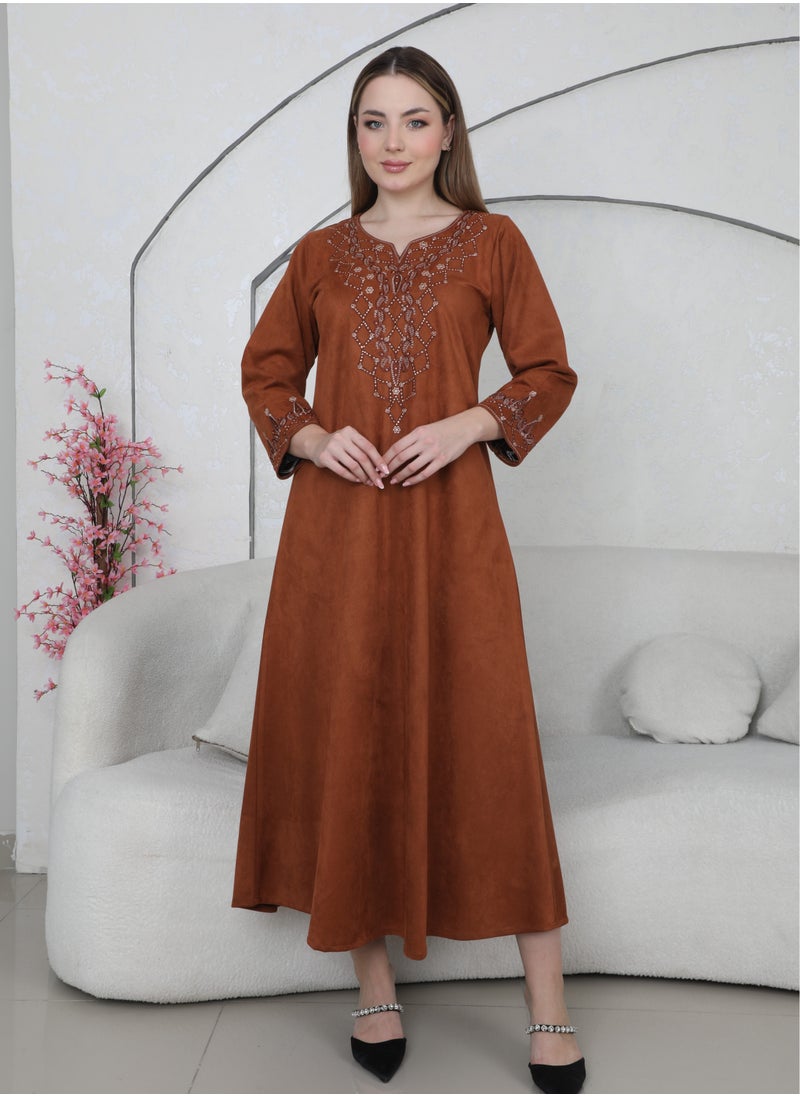Bint Al Bilad Bint al Bilad Ready-to-Wear Winter Jalabiya - Elegant Shamo Design | Comfortable Casual winter jalabiya for Daily Wear  - Image 1
