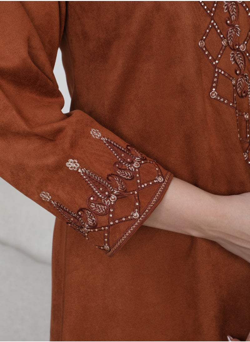 Bint Al Bilad Bint al Bilad Ready-to-Wear Winter Jalabiya - Elegant Shamo Design | Comfortable Casual winter jalabiya for Daily Wear  - Image 5