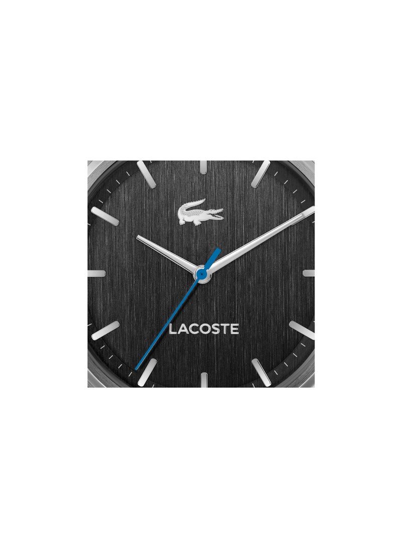 LACOSTE ساعة يد رجالية ذات هيكل دائري باللون الأسود - 2011372 - Image 5