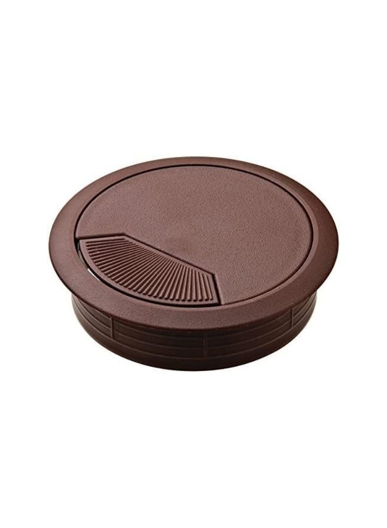KNP Brown Plastic Grommet for Computer Cables (80mm) is a durable and stylish cable management solution