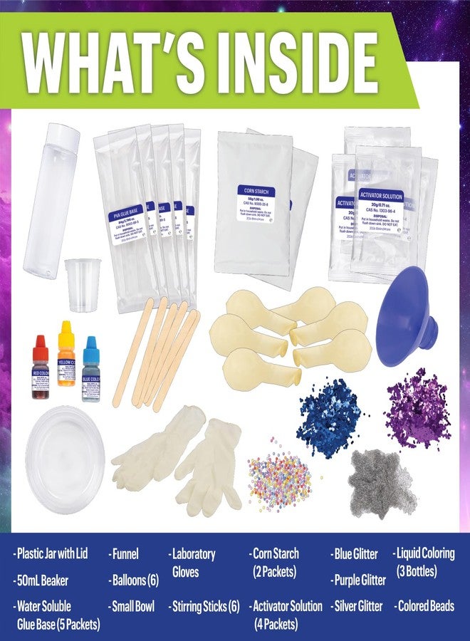 Mindware NOVA Squishy Ball Lab by MindWare – Make Your Own Slime & Oobleck Stress Balls, Explore Polymers & Non-Newtonian Fluids, Hands-On STEM Chemistry Kit for Kids, Ages 8+ - Image 4