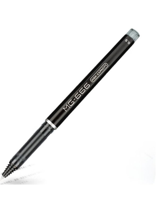 M.G M&G (M&G) Stationery 0.5Mm Black Gel Pen Mg666 Series Exam Signature Pen Carbon Black Pen Needle Tube Water Pen 12Pcs/Box Agpb4501 Final Exam - Image 2
