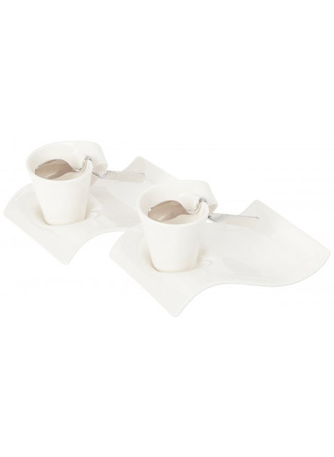 Villeroy & Boch New Wave Caffe 6-Piece Espresso, Set for 2