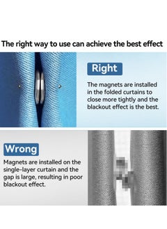 Excefore 20 Pairs Curtain Magnets Closure, Magnetic Shower Curtain Weights, Curtain Weights Magnets with Back Tack, Prevent Curtain Liner from Blowing Around, Work for Drapery, Flag, Tablecloth  - Image 4