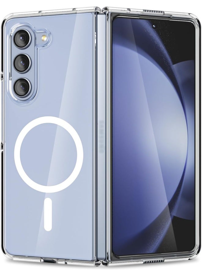 Magsafe Case for Samsung Galaxy Z Fold 6 Magsafe Clear Cover Magnetic Wireless Charging Support, Shockproof Protection, Scratch-Resistant for Samsung Galaxy Z Fold 6 - Clear - Image 1