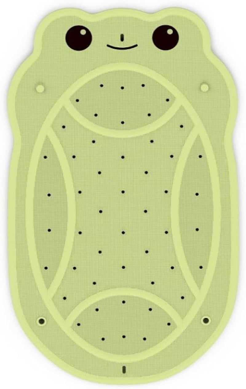 JOYCANO Bath Mat for Tub Non Slip Baby, 30"x18" Bathtub Mat Non Slip Kids, Shower Mat Natural Rubber no Odors, Textured Surface and Strong Suction Cups for Double Anti-Slip, Easy to Clean, Green - Image 1