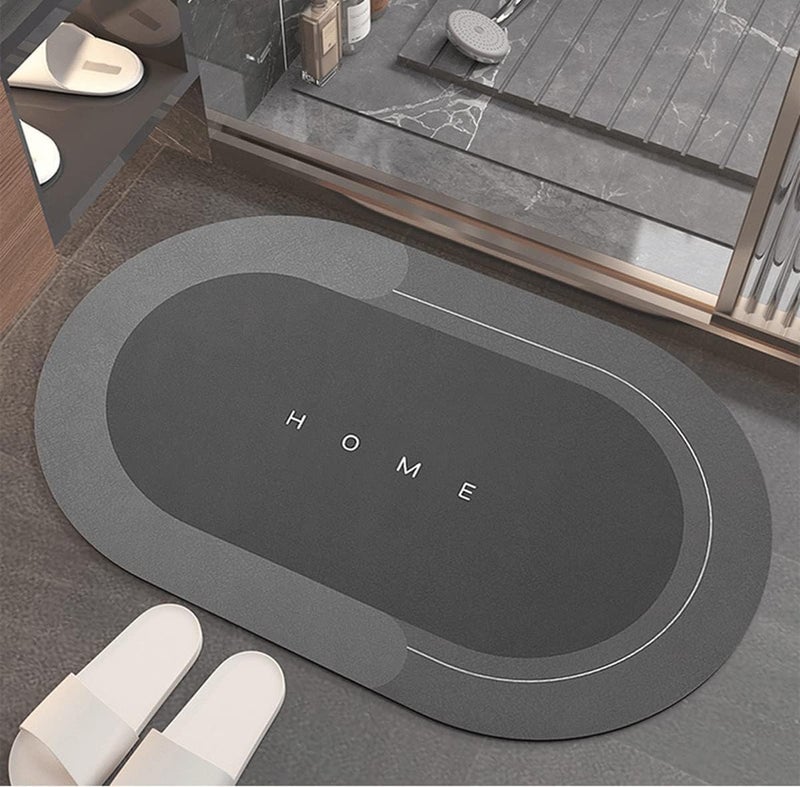 AAZEEM Bath Mat | Doormat | Bathroom Entrance Soft Door Mat | Anti-Slip Doormat | 40 x 60 cm | (‎Dark Grey) - Image 1