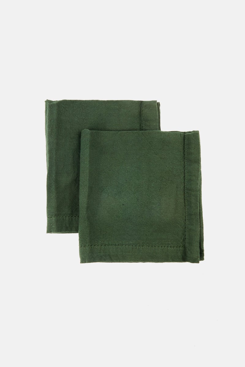 Muy Mucho 2 Pcs Service Napkins, Green  - Image 1