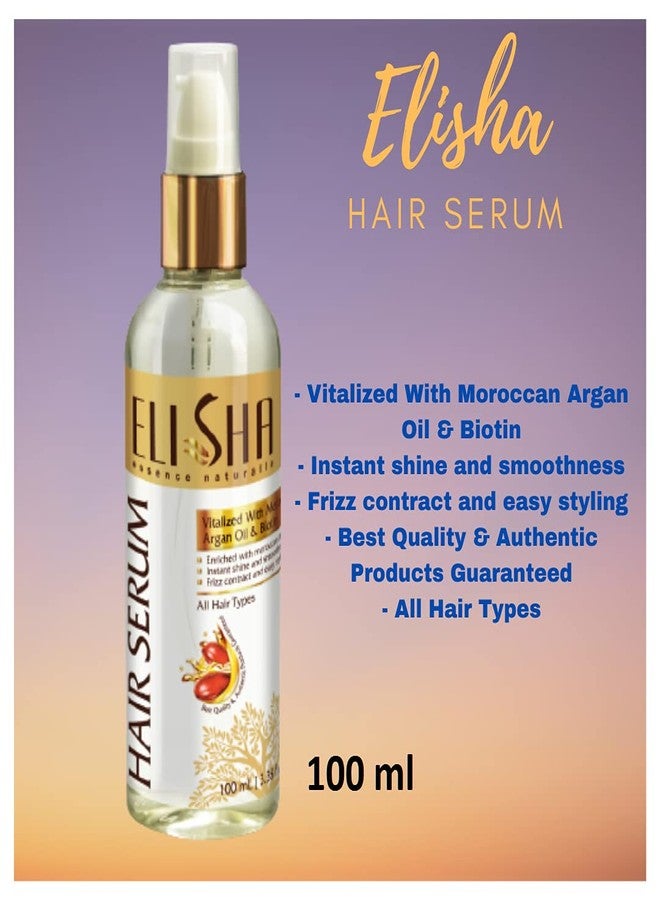 Elisha Hair Serum (Hair Shine & Smoothness with Moroccan Argan Oil & Biotin) - 100 ml - Image 3