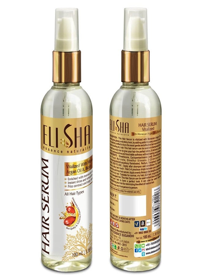 Elisha Hair Serum (Hair Shine & Smoothness with Moroccan Argan Oil & Biotin) - 100 ml - Image 1
