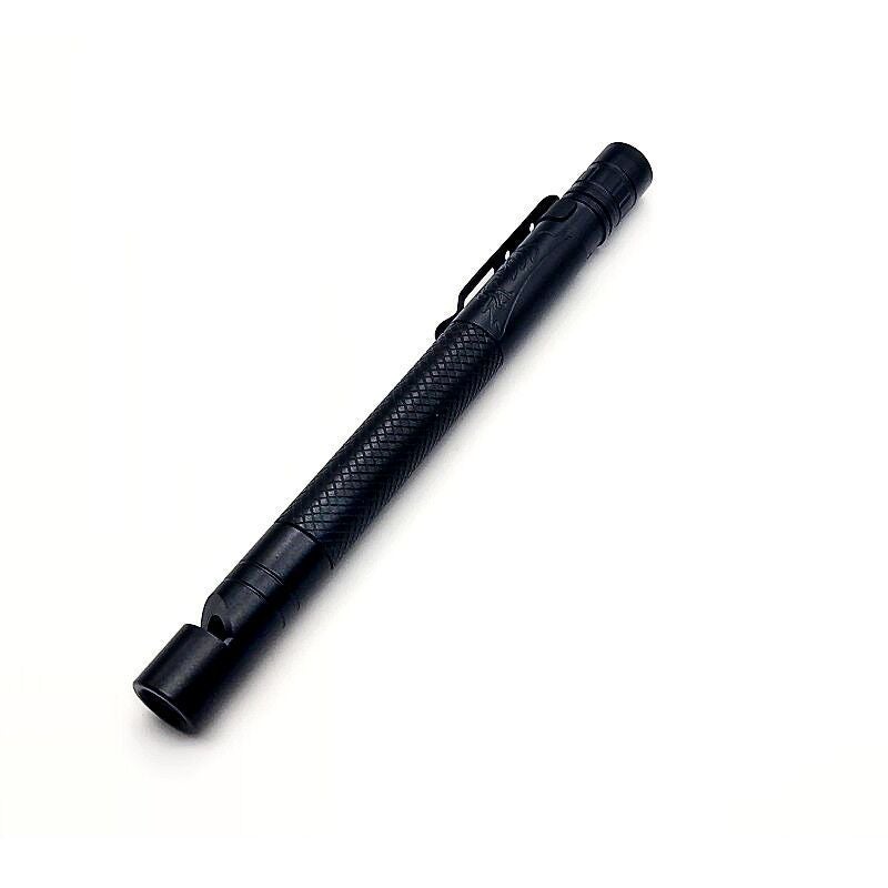 Multifunctional Flint magnesium rod outdoor survival whistle portable tool compass tungsten steel broken window hammer tactical pen Black 