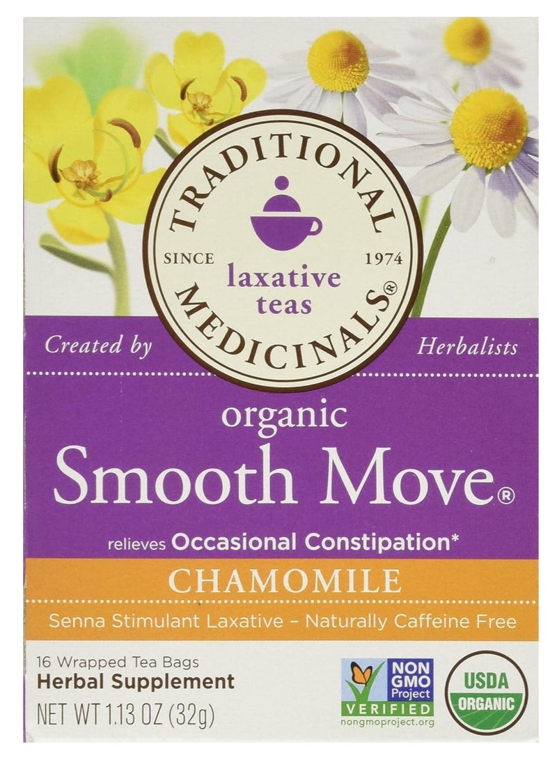Tm Traditional Medicinals Organic Smooth Move Chamomile, 16 Teabags - Image 1