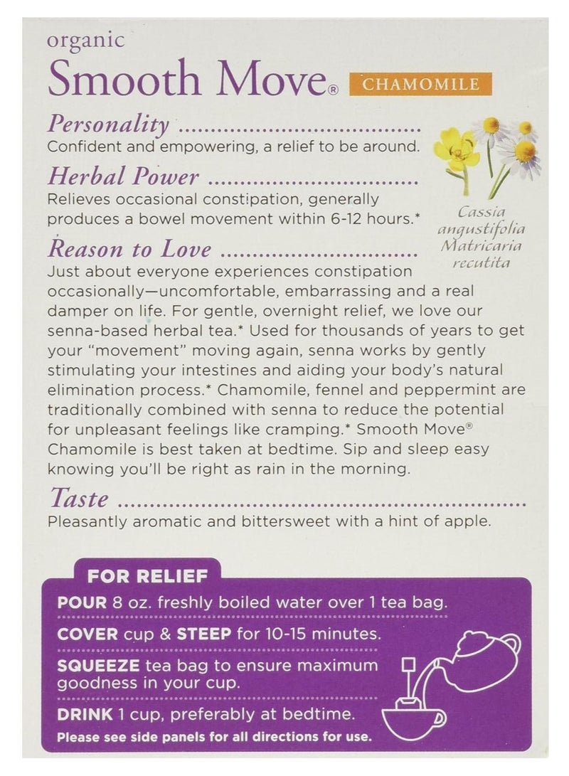 Tm Traditional Medicinals Organic Smooth Move Chamomile, 16 Teabags - Image 2