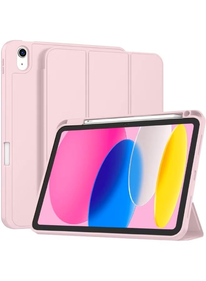 YoYoTech Case for iPad (A16) 11th 11 inch 2025 Gen iPad 11 Case Built-in Pencil Holder Flexible Back Cover,Trifold Stand,Auto Sleep Wake Rebound Series for iPad 11th Gen 11" 2025 A3354,A3355, A3356 -- Pink - Image 1