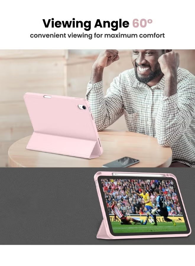 YoYoTech Case for iPad (A16) 11th 11 inch 2025 Gen iPad 11 Case Built-in Pencil Holder Flexible Back Cover,Trifold Stand,Auto Sleep Wake Rebound Series for iPad 11th Gen 11" 2025 A3354,A3355, A3356 -- Pink - Image 4