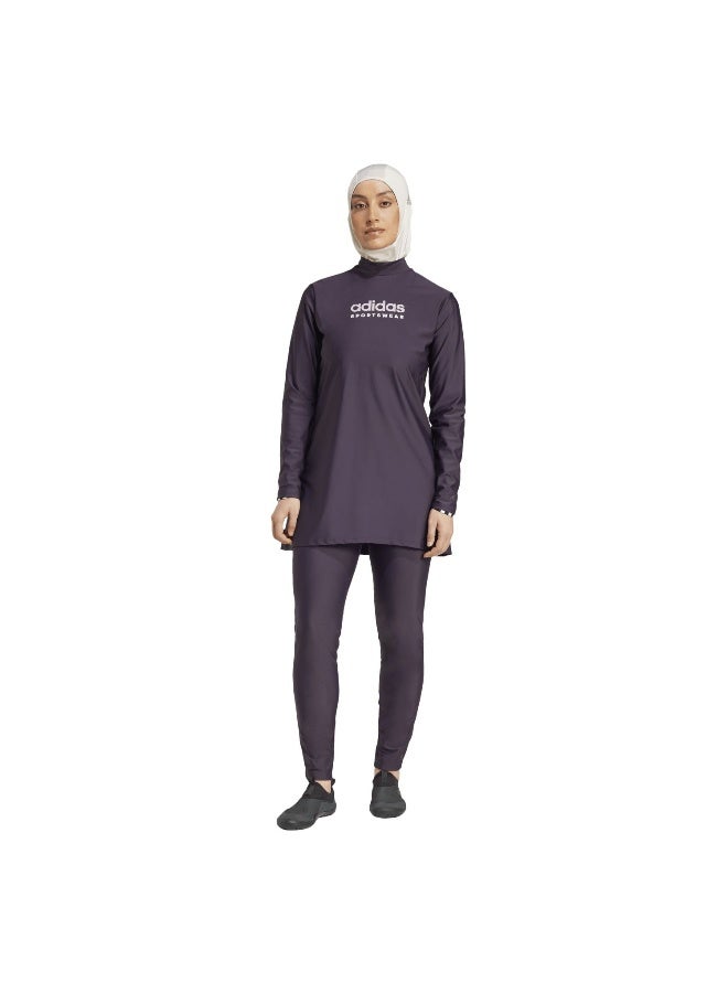 Adidas Adidas Fcw Ls Set Purple Swimming Suits For Women 30  - Image 4