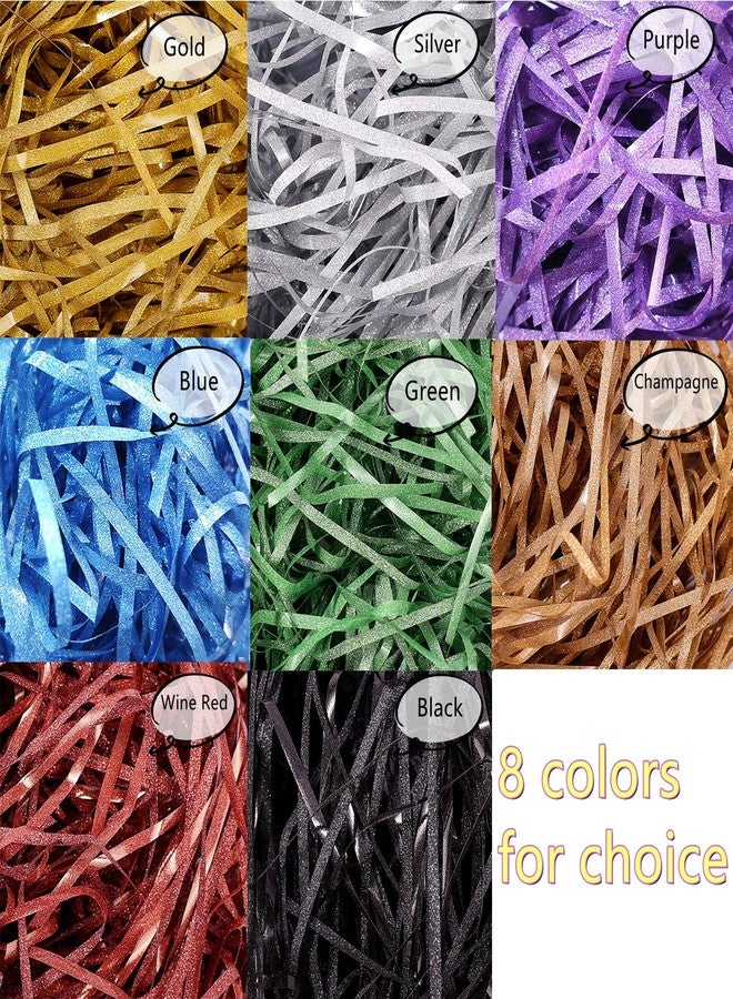JINZOFLY Glitter Raffia Grass, 50 Grams Shiny PP Raffia Shredded for Gift Baskets Gift Box Filler Confetti Raffia Paper for Easter Basket Gift Packaging Filling - Image 5