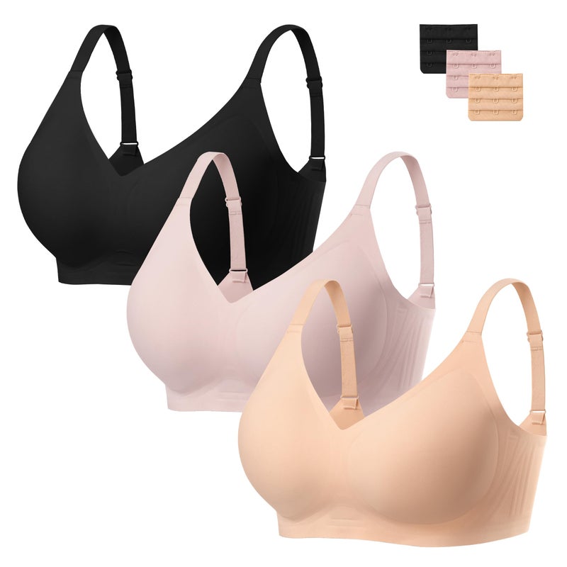 habibee Bra for Women No Underwire Comfort Seamless Bras Push Up Wireless Bras Full Coverage Bralettes, Bra Extender - Image 1