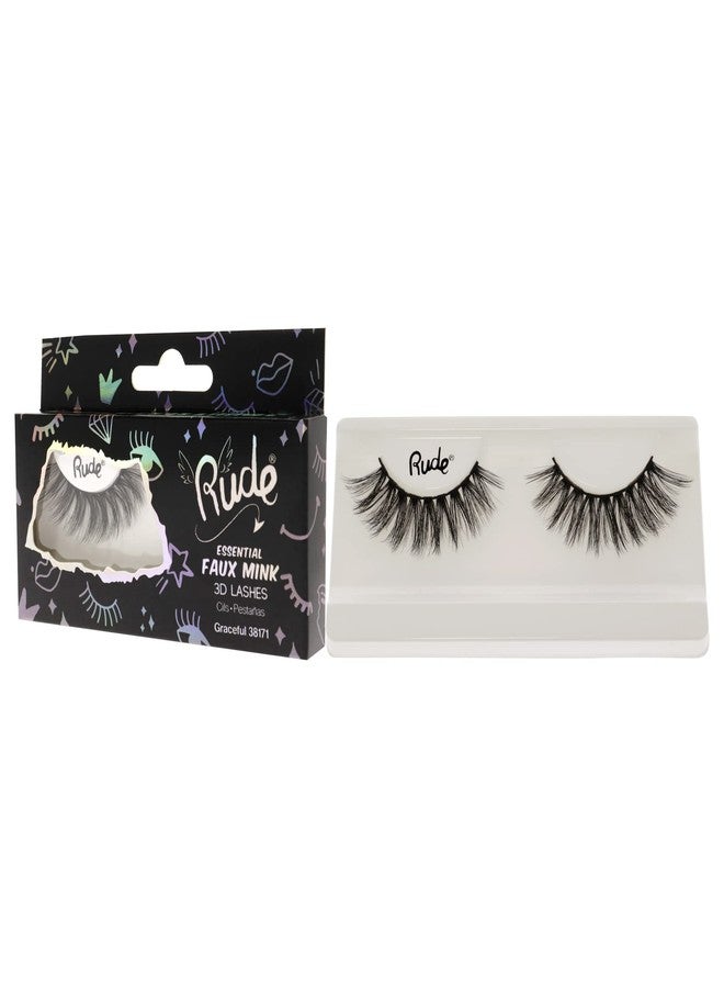 Rude Cosmetics Essential Faux Mink 3D Lashes - Graceful Pair Women 1 Pc - Image 4
