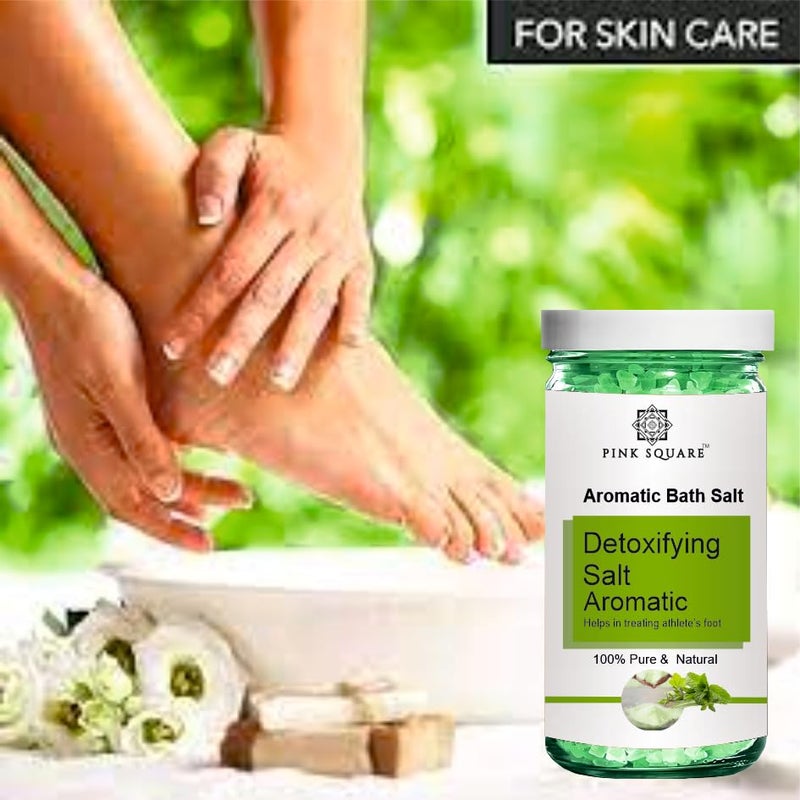 Pink Square Aromatic Lavender  Rose Detoxifying Bath Salt Crystal And Bath  For Muscle Relief Relieves Aches  Pain  Soothing  Relaxation  Pedicure  Manicure Salt Each 200g Combo of 3 - Image 2