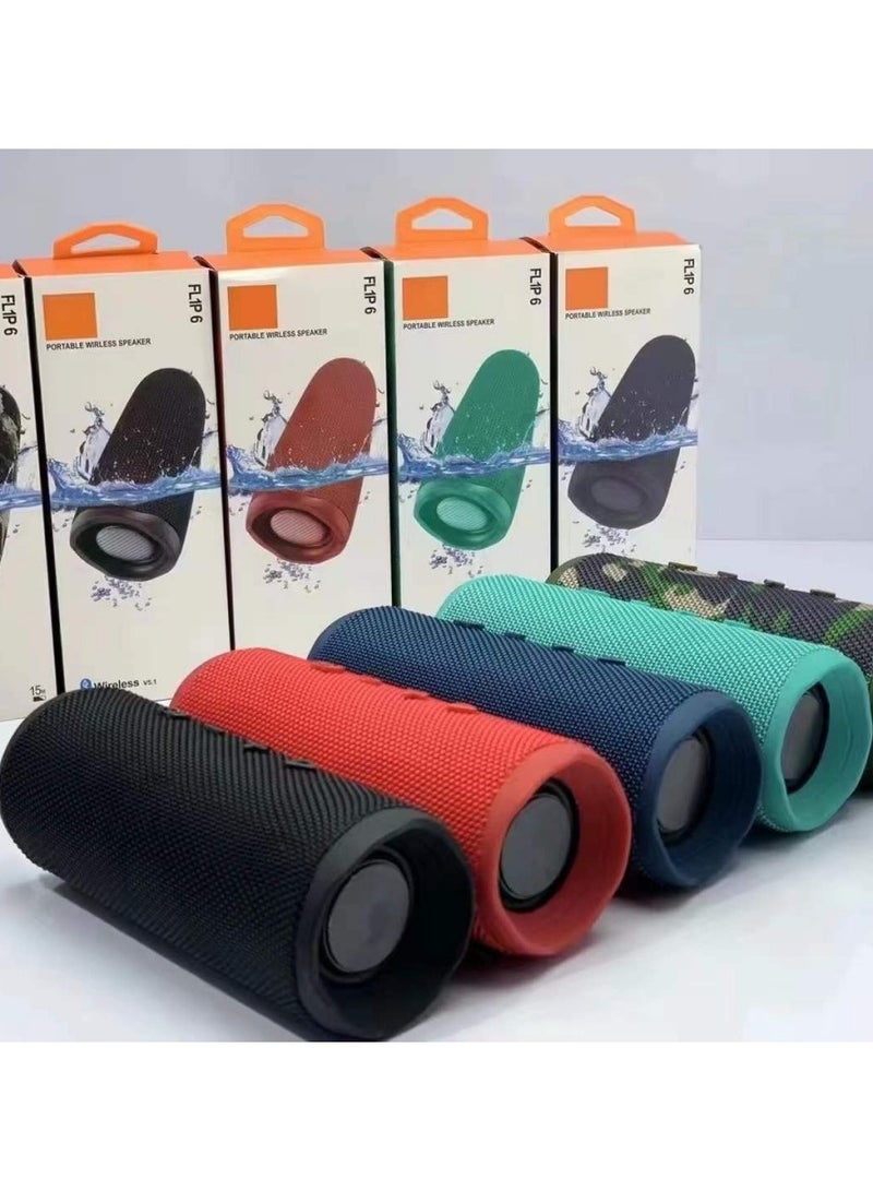 FLIP6 Red Portable Bluetooth Speaker | Fire Kaleidoscope 360° Sound | IPX7 Waterproof | 20H Playtime | BassBoost Tech | Detachable Lanyard  - Image 2