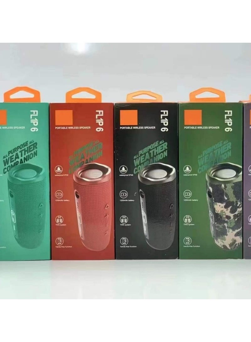 FLIP6 Red Portable Bluetooth Speaker | Fire Kaleidoscope 360° Sound | IPX7 Waterproof | 20H Playtime | BassBoost Tech | Detachable Lanyard  - Image 4