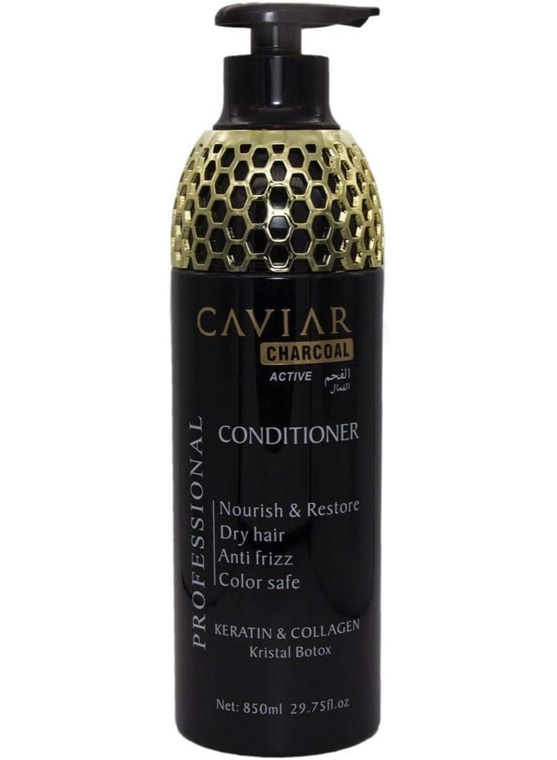 Caviar Charcoal Active Keratin & Collagen Conditioner Hair Care - 850ml - Image 1
