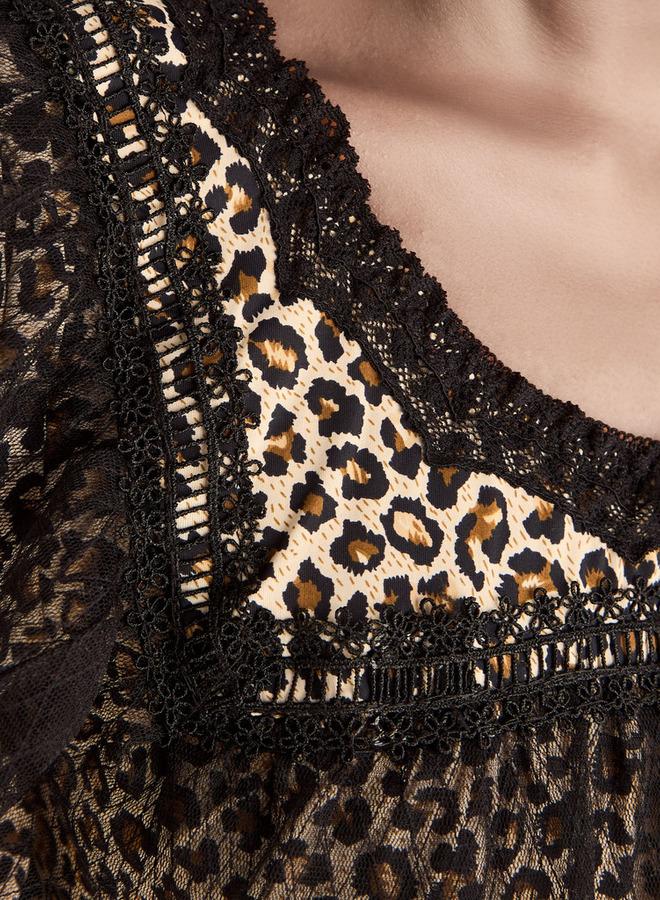Splash FAV Floral Print Night Gown with Thongs - Image 5